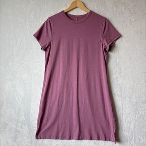 Lululemon womens purple pink Classic-Fit Cotton-Blend T-Shirt Dress size small